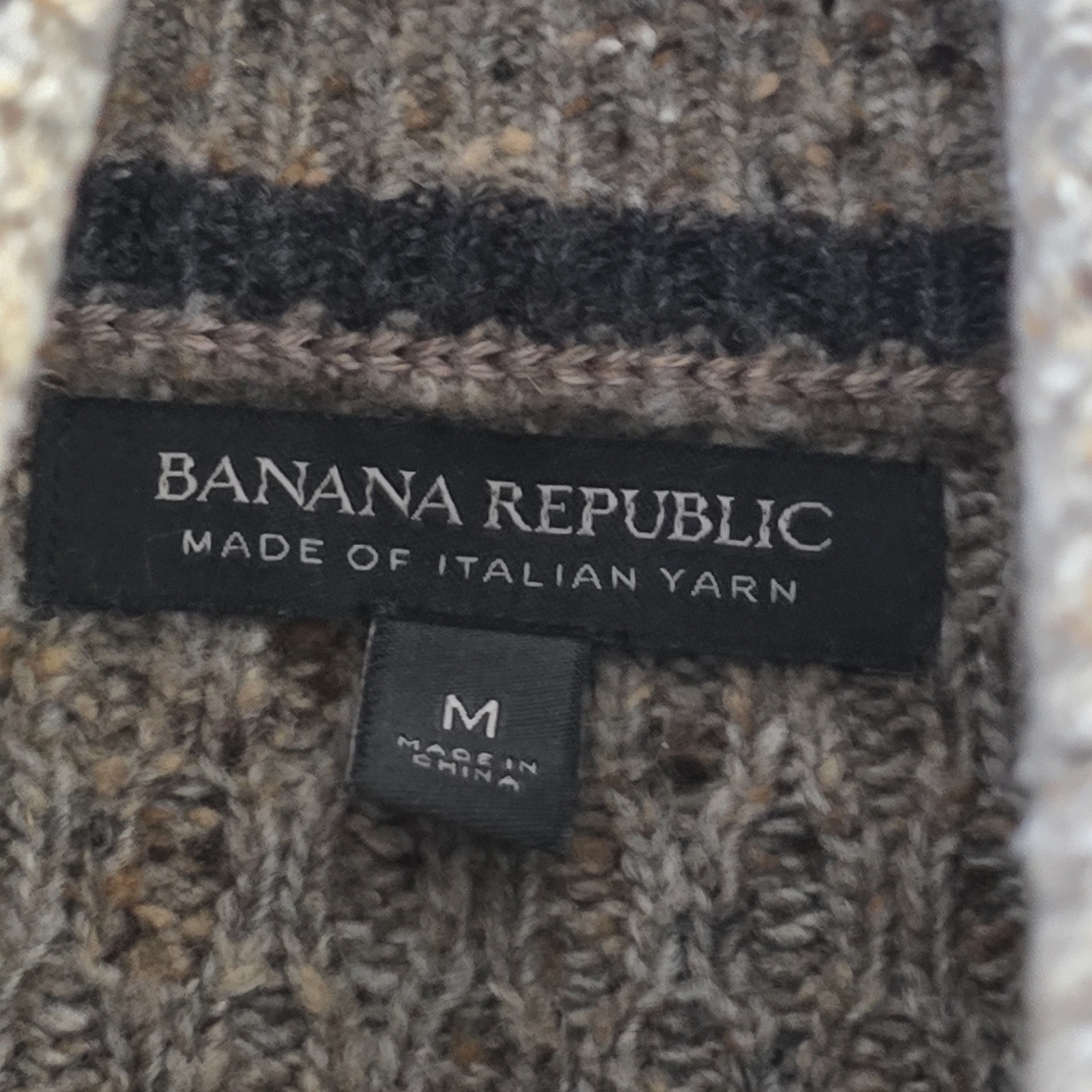 Banana Republic Italian Yarn Button-down Men's Cardigan Sweater Size M - Picture 3 of 7